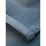 Ombre Men's denim shorts with rolled up leg - light blue | shoptok.hr