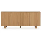 Komoda u dekoru hrasta u prirodnoj boji 180x75x40 cm Padoc –