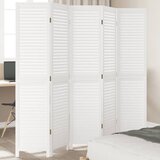vidaXL Paravan 5-delni bel trden les pavlovnije | Shoptok.si