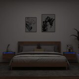  The Living Store Nočna stenska omarica z LED lučkami 2 kosa rjavi hrast - Stenska Nočna Omarica, (21448609) Cene