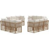  Set vanjskih sofa Prirodna Poliester - Prirodna bez stola | shoptok.hr