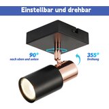 Nettlife Stropni reflektorji Stropni reflektorji 1 žarnica GU10 Črna, (22116938) | Shoptok.si