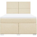  Krevet s oprugama i madracem krem 140x200 cm od tkanine | shoptok.hr