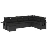  8-dijelni set vrtnih sofa od poliratana s jastucima crni | Eponuda.com