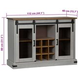 vidaXL Bivak HALDEN 2 drsna vrata Bela 112x40x80 cm Masivni les Cene
