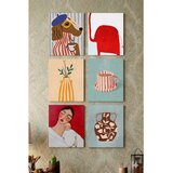 WALLXPERT Art6Cnvset3-2030 Multicolor Decorative Canvas Painting (6 Pieces) | Eponuda.com