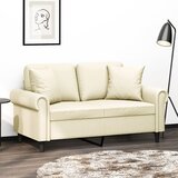  Dvosjed s ukrasnim jastucima Krem 120 cm od umjetne kože | shoptok.hr