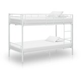 Krevet na kat bijeli metalni 90 x 200 cm Cene