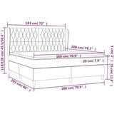 Box spring postelja z vzmetnico krem 180x200 cm blago | Shoptok.si