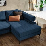 Hom`in KOTNA SEDEŽNA GARNITURA, šenilja temno modra | Shoptok.si