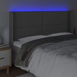  LED uzglavlje sivo 203x16x118/128 cm od umjetne kože | Eponuda.ba