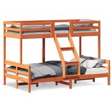 vidaXL Krevet na kat 80x200/120x200 cm masivna borovina voštano smeđi | shoptok.hr