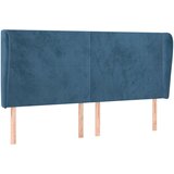 Maison Chic Vzglavna omarica - Nočna omarica - Posteljna omarica z ušesi temno modra 183x23x118/128 cm žamet, (21708406) Cene