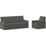  Set sofe 2 pcs Tamnosiva Kordura tekstil - Tamnosiva 1-sjedalni + 3-sjedalni (180 cm) | shoptok.hr