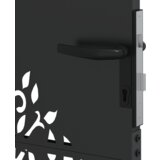 vidaXL Vrtna vrata Drugo Črna 105 x 150 cm Jeklo s prašnim premazom | Shoptok.si