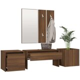  Set namještaja za hodnik boja smeđeg hrasta konstruirano drvo | shoptok.hr