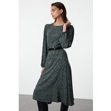 Trendyol Khaki Floral Midi Woven Dress | shoptok.hr
