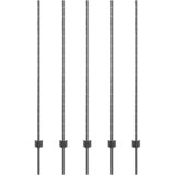  Stup za ogradu 5 pcs Siva 140 cm Čelik | shoptok.hr