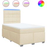 Maison Chic Box spring postelja - Vzmetna postelja z vzmetnico krem 120x200 cm blago SL24584, (21879352) | Shoptok.si