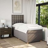  Krevet s oprugama i madracem smeđesivi 90x200 cm od tkanine | shoptok.hr