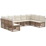 vidaXL Vrtna sedežna garnitura 9 pcs Bež poli ratan, (5000271102) | Shoptok.si