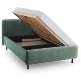 Meise Möbel Tamno zeleni tapecirani bračni krevet s prostorom za odlaganje s podnicom 160x200 cm Primo – | shoptok.hr
