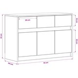 TV ormar 91 x 34 x 61 cm Crni hrast Konstruirano drvo | shoptok.hr
