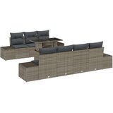  Set od 8 Vrtnih Sofa s Jastučićima Siva Poli Ratan | shoptok.hr