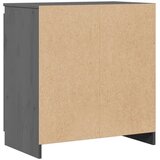 vidaXL stranska omarica siva 60x36x65 cm trdna borovina | Shoptok.si