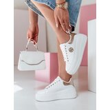 DStreet Sneakersy damskie na platformie KITNOT złote | shoptok.hr