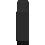 vidaXL Stenska polica črna 159x18x65 cm inženirski les | Shoptok.si