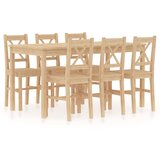  Jedilna garnitura 7-delna borovina | Shoptok.si