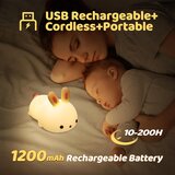 ONE FIRE Silikonska LED nočna lučka zajček z daljincem | Shoptok.si