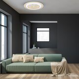  LED prigušiva plafonska lampa sa ventilatorom ZEPHYR LED/48W/230V zlatna + daljinski upravljač | Eponuda.com