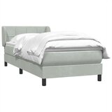 Box spring postelja z vzmetnico svetlo siva 80x220 cm žamet, (21791380) | Shoptok.si