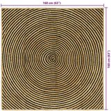  Tepih Prirodna i crna 160 x 160 cm Juta | shoptok.hr