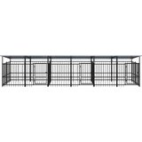 Vanjski kavez za pse s krovom čelični 11 26 m² | shoptok.hr