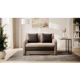 ELTAP Svetlo rjava žametna raztegljiva sedežna garnitura 130 cm Ario – | Shoptok.si