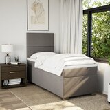  Krevet s oprugama i madracem smeđesivi 90x190 cm od tkanine | shoptok.hr
