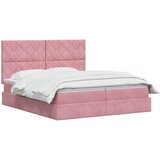  Krevet s od storage s uzglavljem Ružičasta 180 x 200 cm Baršun | shoptok.hr