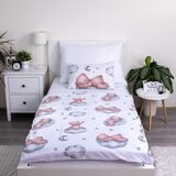 Jerry Fabrics Bela bombažna otroška posteljnina za otroško posteljico 100x135 cm Teddy Bear "Ribbon" – | Shoptok.si