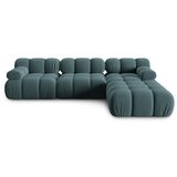 Micadoni Home Petrolej zelena baršunasta kutna garnitura Bellis – | shoptok.hr