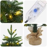 Mini božićno drvce 90 cm 50 LED lampica Topla bijela PVC i PE | shoptok.hr