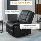  Masažna fotelja naslonjač ​​8 vibracijskih točaka funkcija naginjanja umjetna koža crna 94x99x99 cm | shoptok.hr
