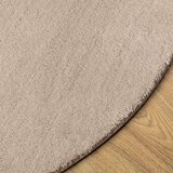 vidaXL Tepih HUARTE kratkih vlakana meki i perivi Ø200 cm boja pijeska | shoptok.hr