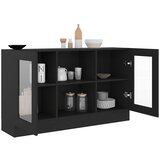 Vitrina crna 120 x 30,5 x 70 cm konstruirano drvo | shoptok.hr