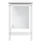  Stol Bijelo 112 x 50 x 75 cm Čvrsto borovo drvo | shoptok.hr