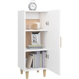 Komoda bijela 34,5 x 34 x 90 cm od konstruiranog drva | shoptok.hr