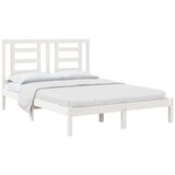  Okvir za krevet od masivne borovine bijeli 140 x 190 cm | shoptok.hr