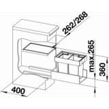 Blanco sorter odpadkov Flexon II 30/2, 16 l (521467) Cene